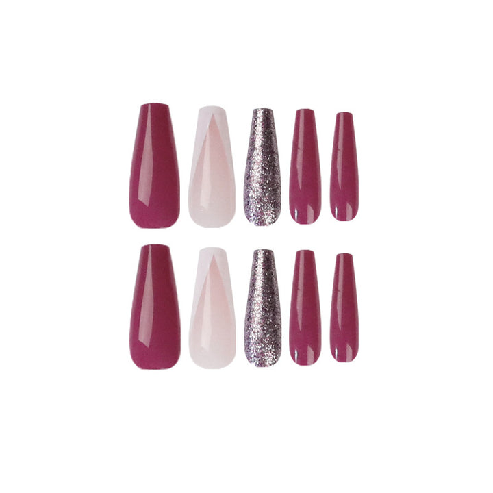 Kunstvolle Nagelverlängerungen mit Glamourösen Glitzereffekten Karnz