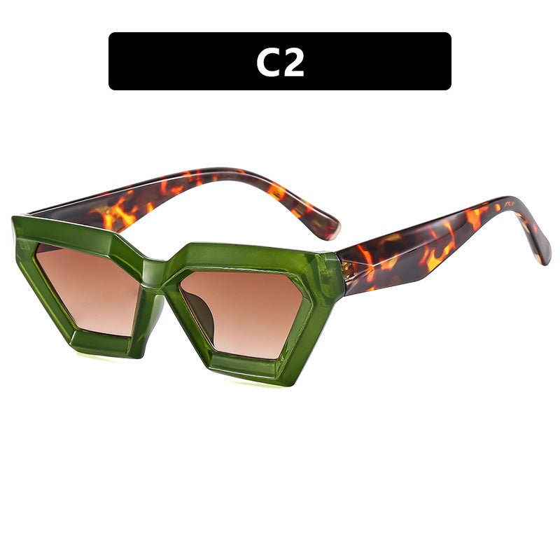 Damen auffällige Sonnenbrille im einzigartigen Hexagon-Design Karnz
