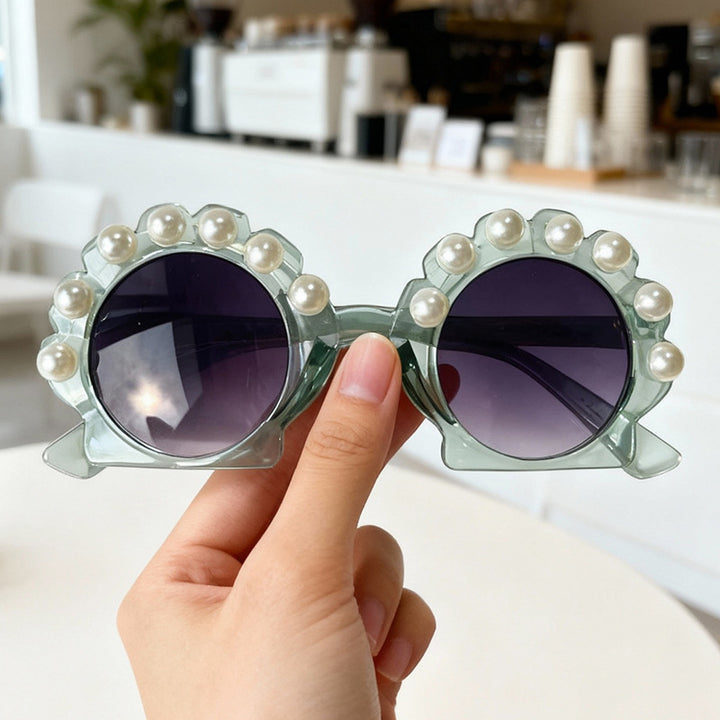 Perlenakzentuierte, von Vintage inspirierte Sonnenbrille Karnz