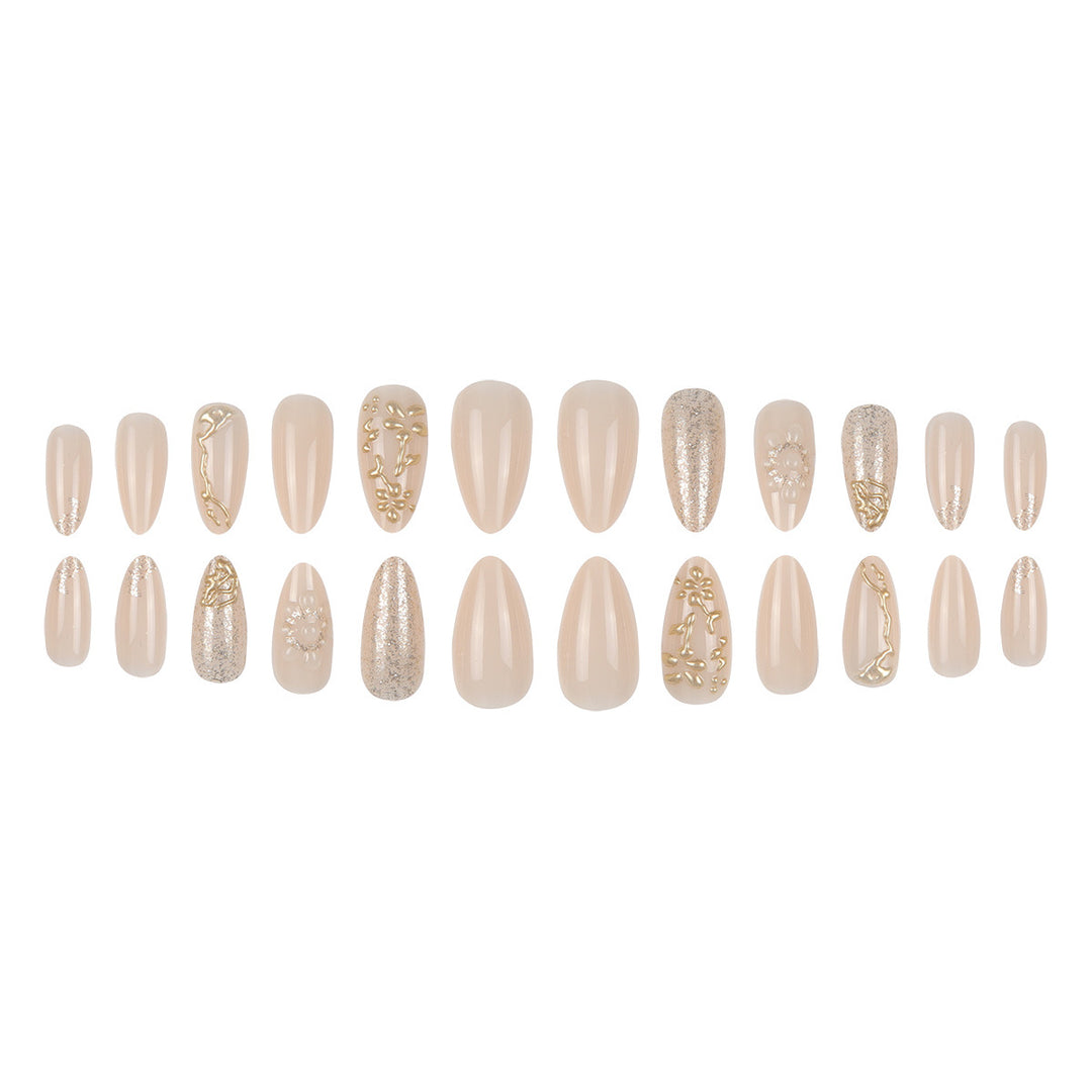 Dekorativer Press-On Nagelset Karnz