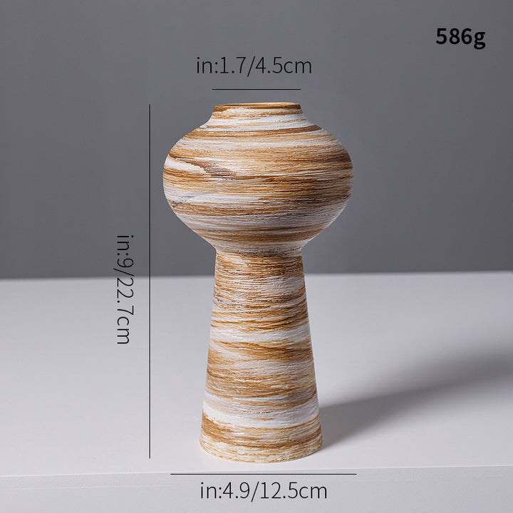 Künstlerische Spiraldesign Keramikvase Karnz