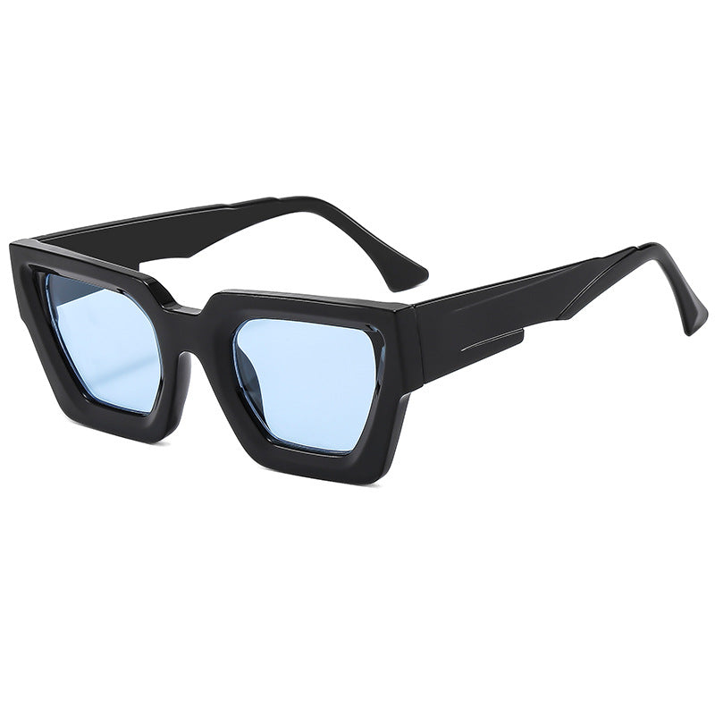 Damen stylische quadratische Sonnenbrille im modernen Design mit veredelt Kunststoffrahmen Karnz