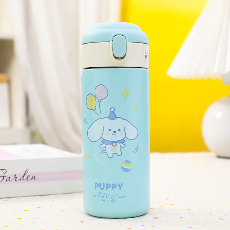 Damen Isolierte Trinkflasche mit niedlichem Hunde-Motiv Karnz