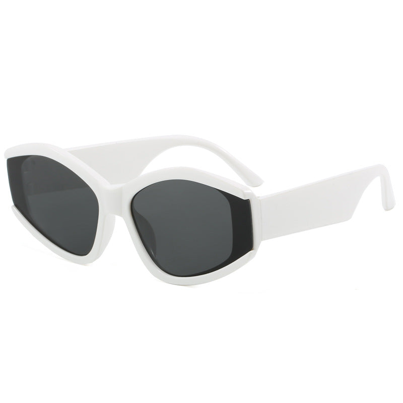 Damen modische Sonnenbrille mit markantem, futuristischem Design Karnz