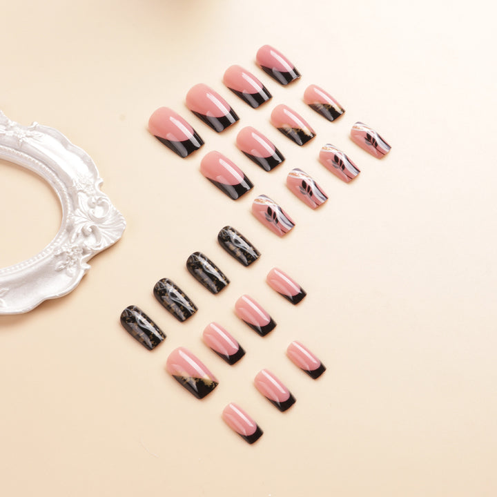 Künstlerisches Luxus Press-On Nageldesign Karnz