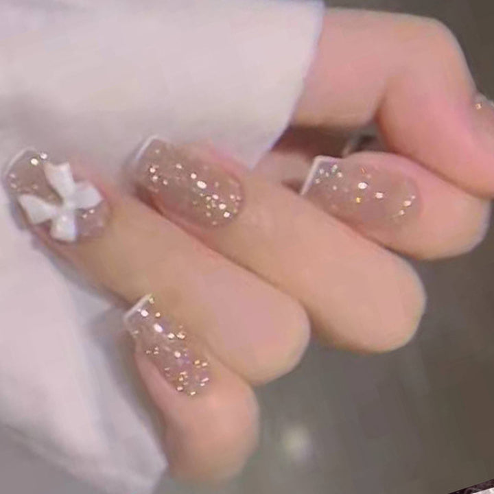 Glitzernde Glitzer Press-On Nail Art Set Karnz