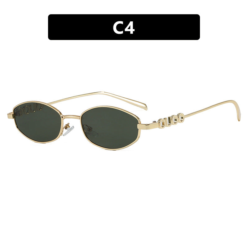 Damen modische Sonnenbrille mit elegantem Edelstahlrahmen und UV-Schutz Karnz