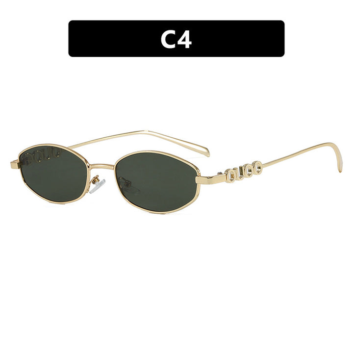 Damen modische Sonnenbrille mit elegantem Edelstahlrahmen und UV-Schutz Karnz