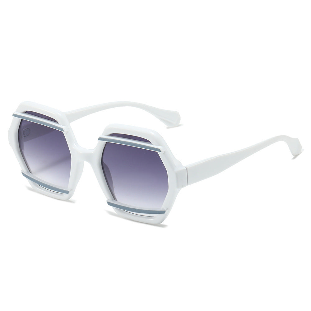 Oversized geometrische Sonnenbrille Karnz
