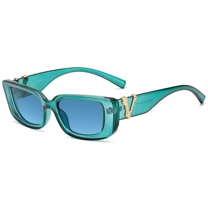 Damen Modische Sonnenbrille mit luxuriösem Tortoise-Design und goldenen Akzenten Karnz