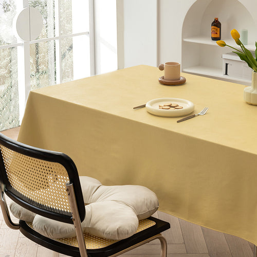 Pflegeleichte rechteckige Tischdecke aus Baumwoll-Polyester mit wasserabweisender Beschichtung