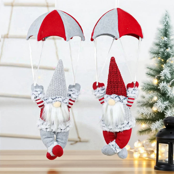 Dekorative Weihnachtsmann Figur mit Fallschirm Karnz