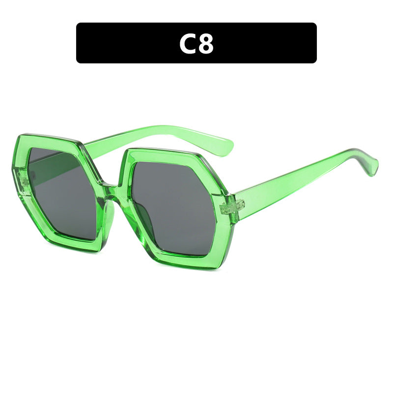 Damen innovative hexagonale Sonnenbrille Karnz