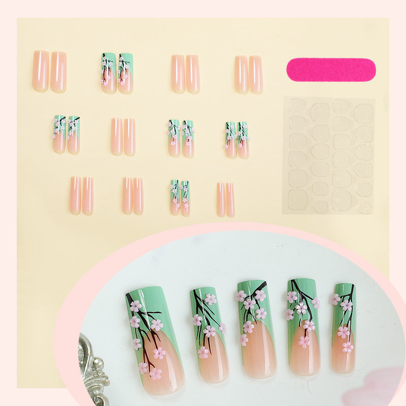 Floral Design Press-On Nails Set Karnz