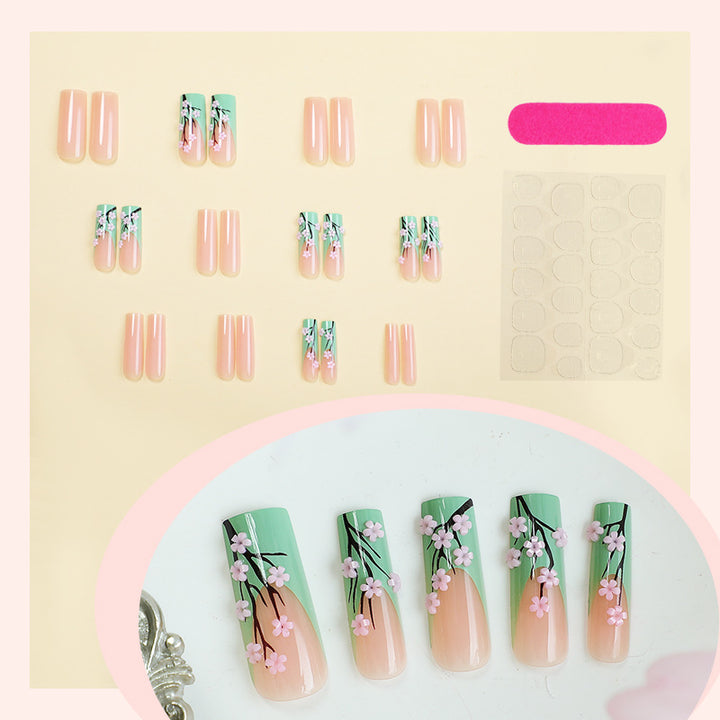 Floral Design Press-On Nails Set Karnz