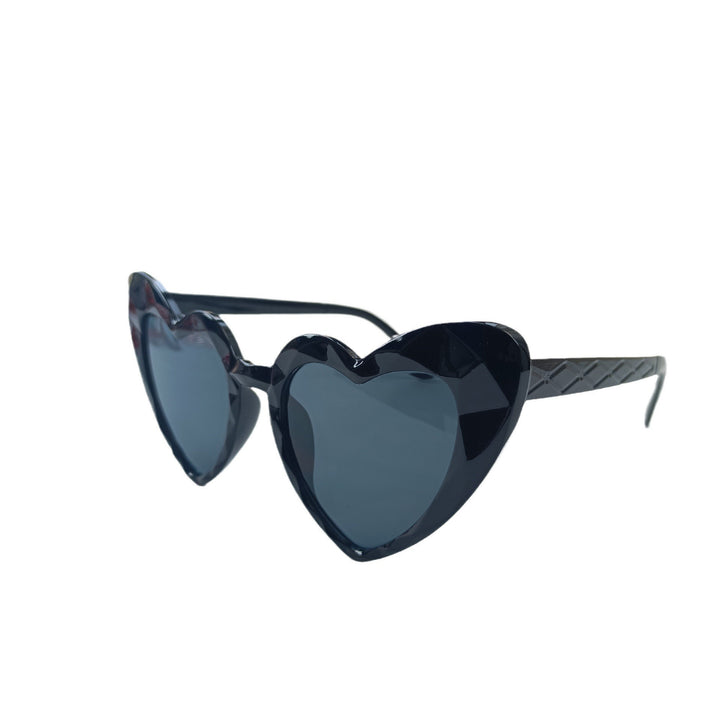 Damen Herzförmige Sonnenbrille mit transparenten Gläsern Karnz