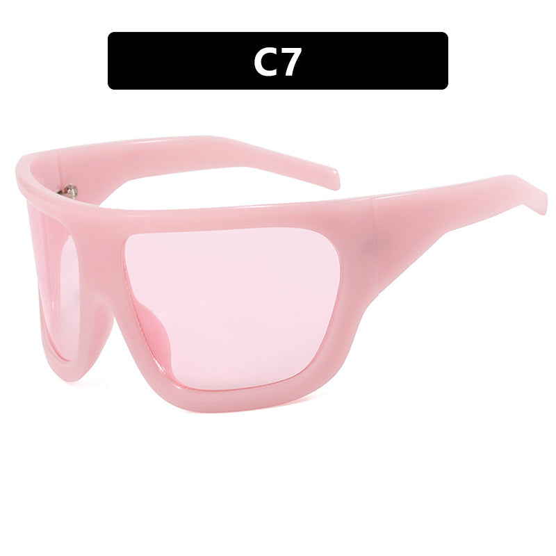 Damen sportliche Oversized-Sonnenbrille Karnz