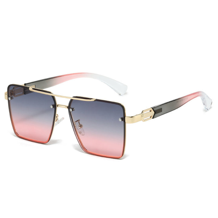 Damen quadratische Sonnenbrille mit elegantem Metallrahmen Karnz