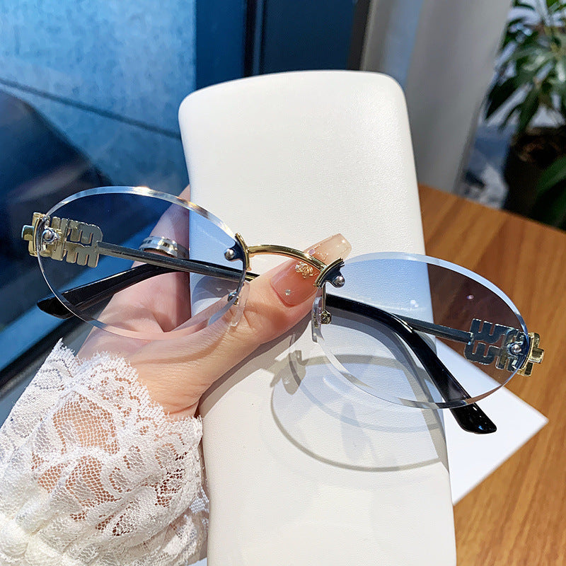 Damen modische Sonnenbrille im eleganten ovalen Design Karnz