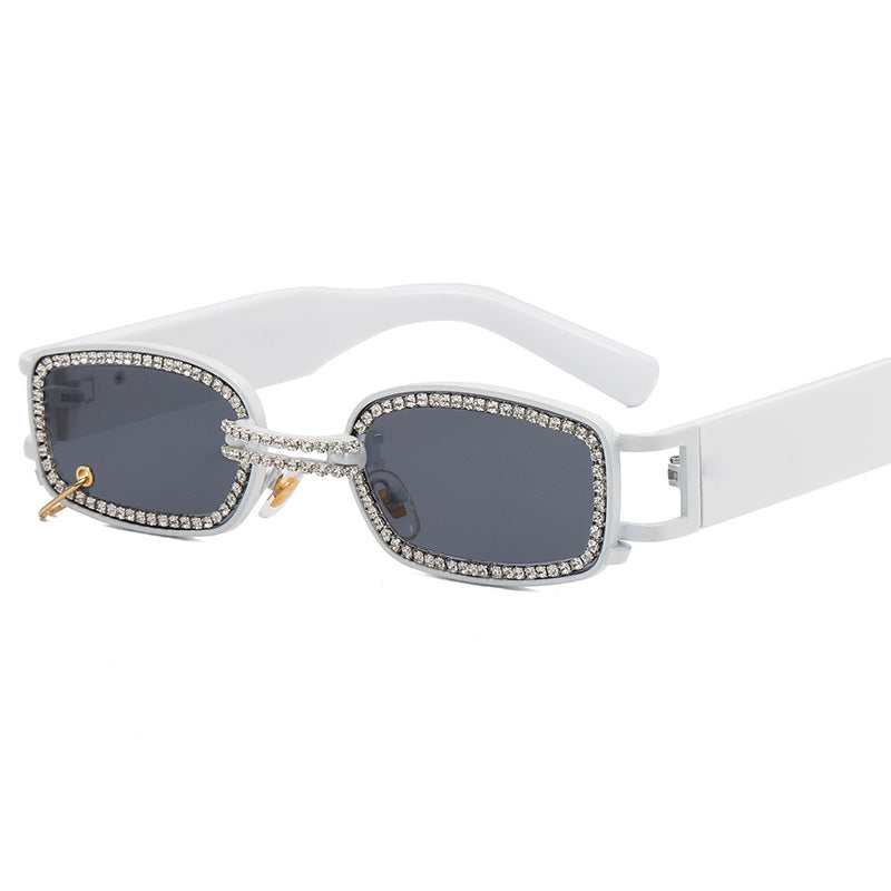 Damen modische Sonnenbrille mit funkelndem Kristallrahmen Karnz