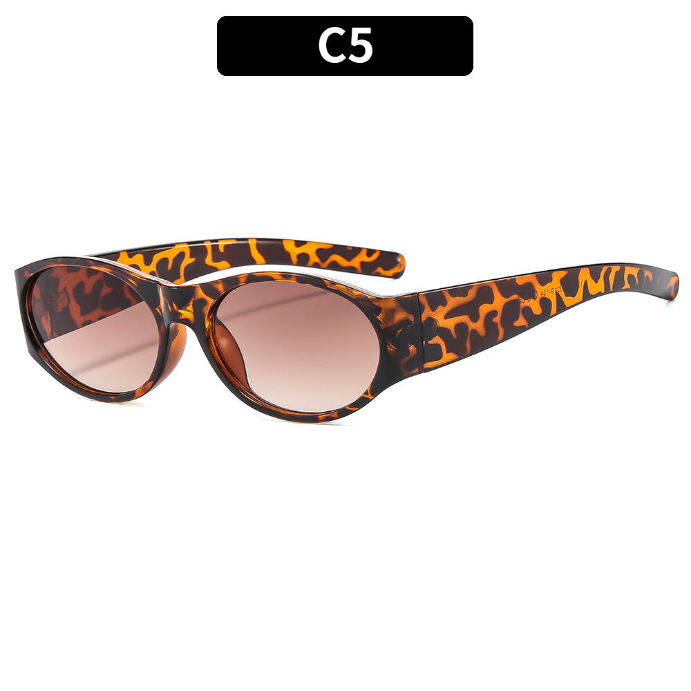 Vintage-inspirierte elegante ovale Sonnenbrille