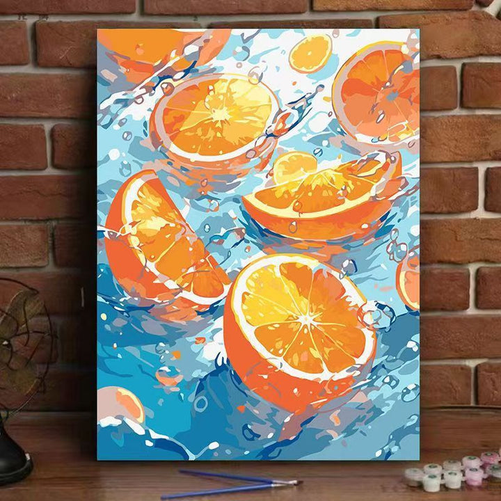 Vibrante Zitrus-inspirierte Wandkunst Karnz