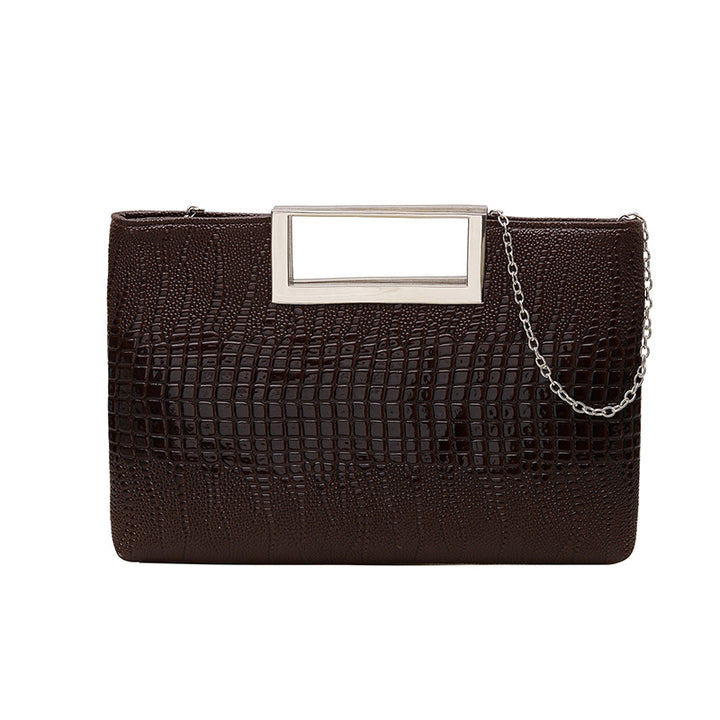 Elegante Krokodilprägung Abendtasche