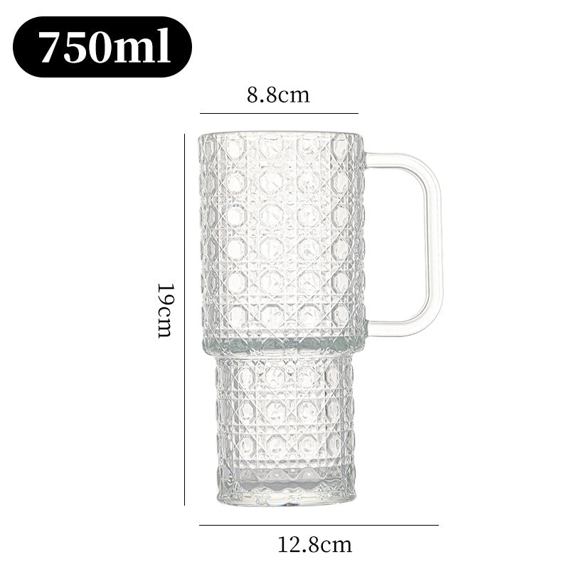 Unisex Glasbecher mit strukturiertem Design von Karnz