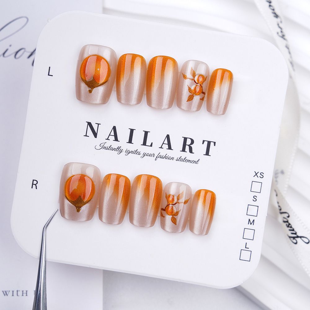 Künstlerisches 3D Schmetterling Press-On Nagelset Karnz