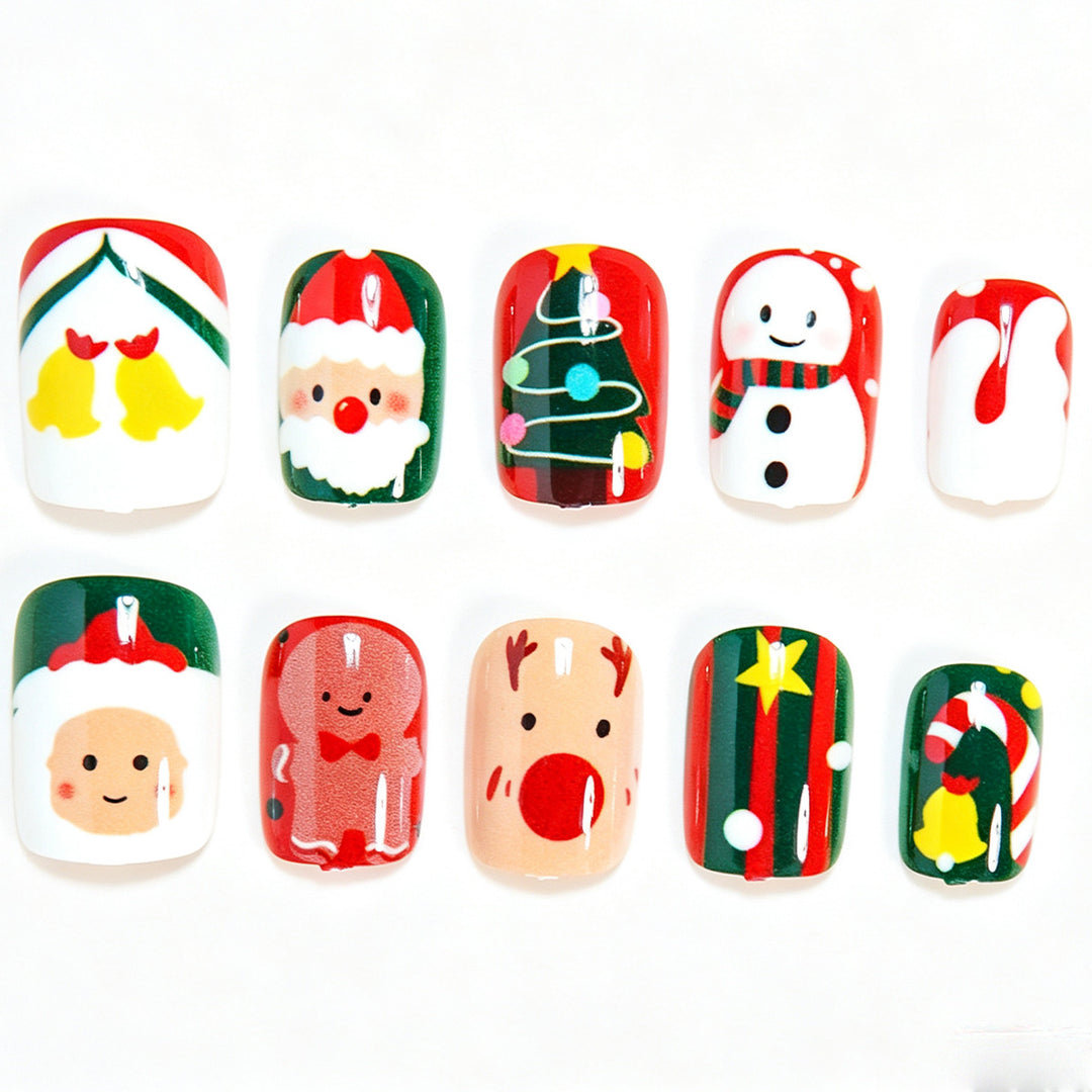 Festliche Feiertags-Themen Press-On Nail Art Karnz