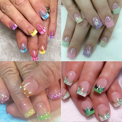 Dekorative französische Spitze Nagelkunstverzierungen Karnz