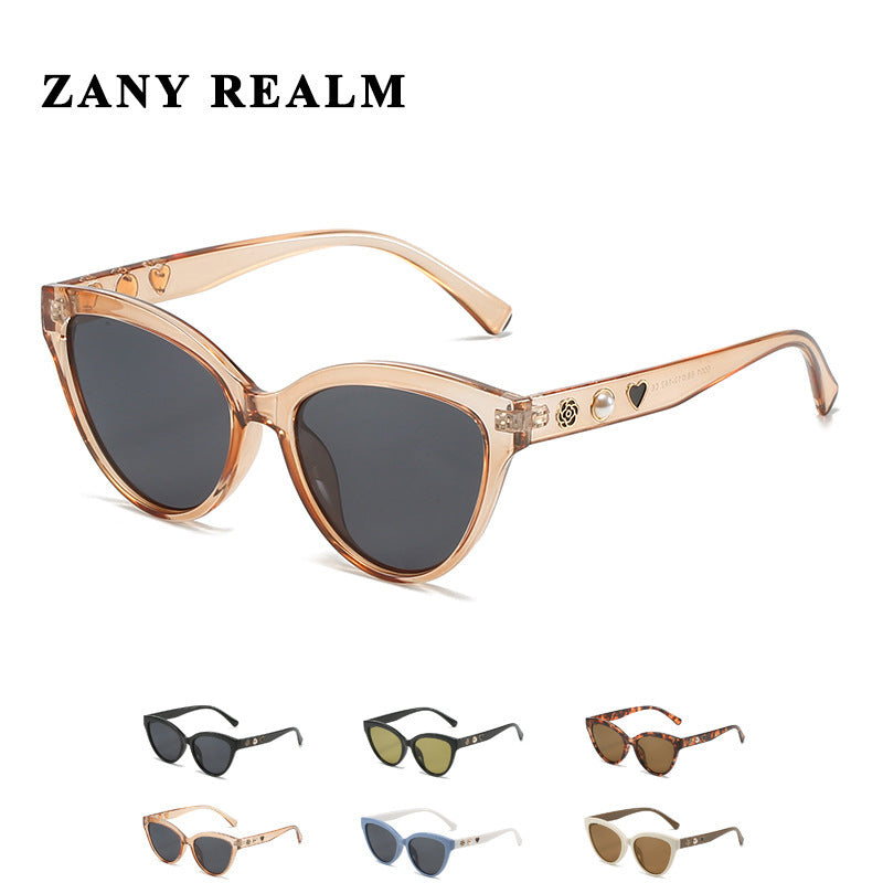 Damen Cat-Eye Sonnenbrille mit eleganter Verzierung und hochwertigem Rahmen Karnz