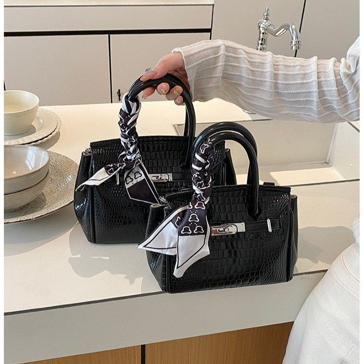 Elegante Krokodil-Prägung Handtasche Karnz