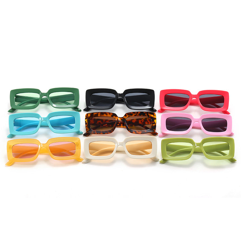 Damen futuristische Quadratische Sonnenbrille Karnz