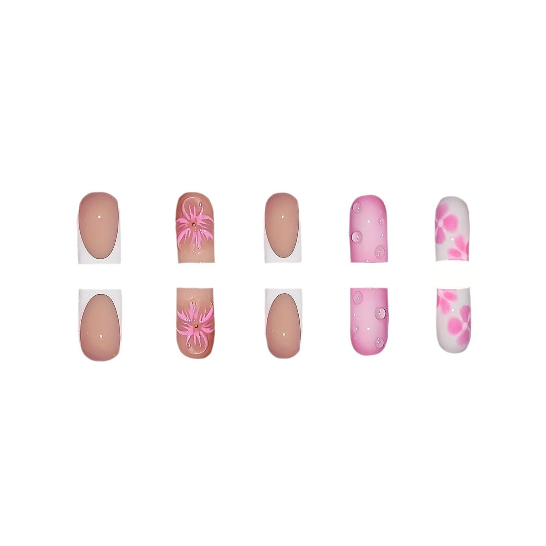 Künstlerische Florale Nagelkunst Verlängerungen Karnz