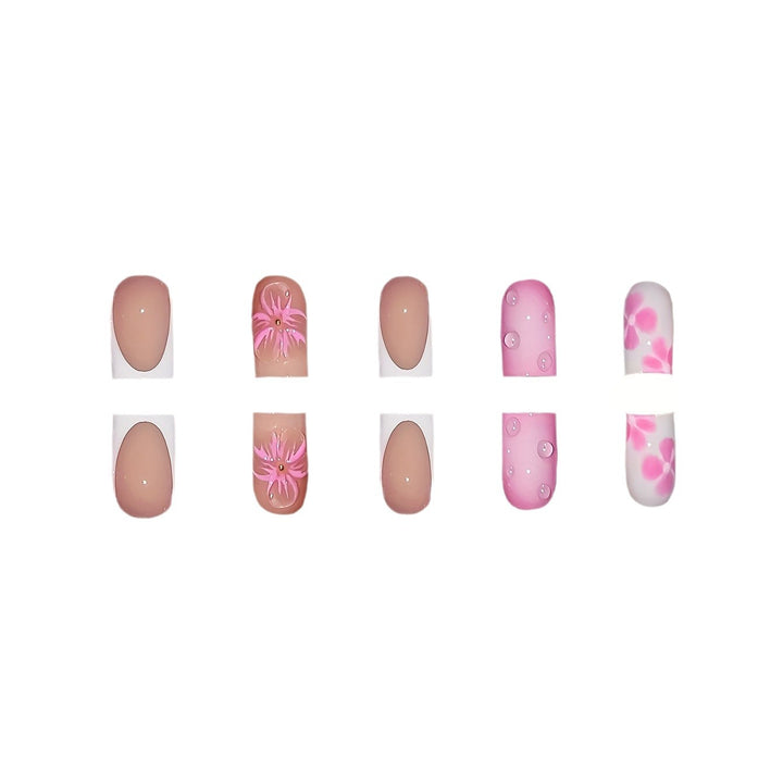 Künstlerische Florale Nagelkunst Verlängerungen Karnz