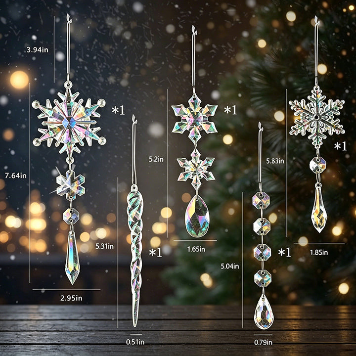 Kristall Schneeflocken Ornament Set