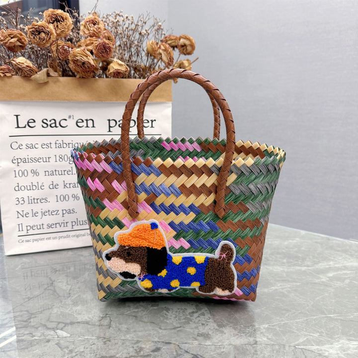 Verspielte Bast Handtasche Karnz