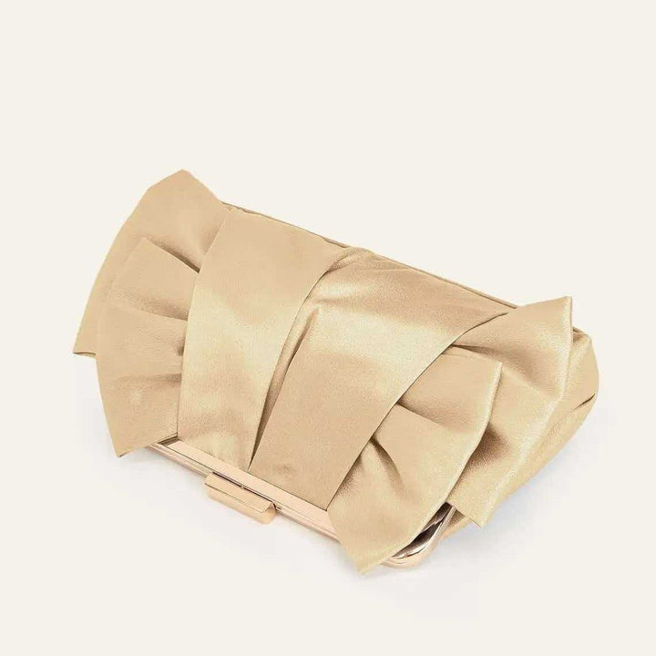 Satin Schleifen-Detail Clutch