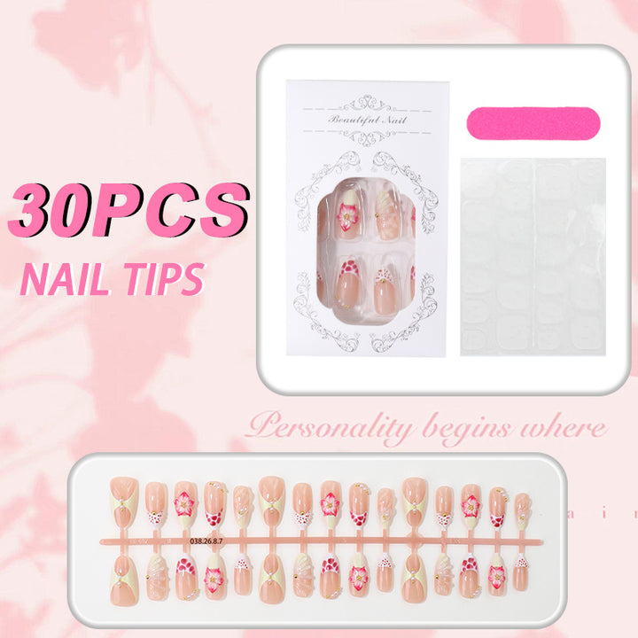 Floral Design Premium Press-On Nagelspitzen Karnz