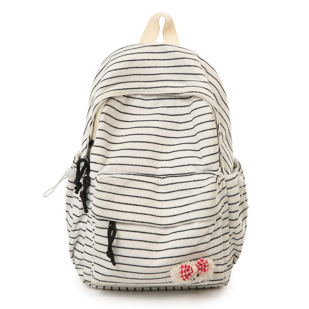 Gestreifter Gemütlicher Stoff Rucksack Karnz
