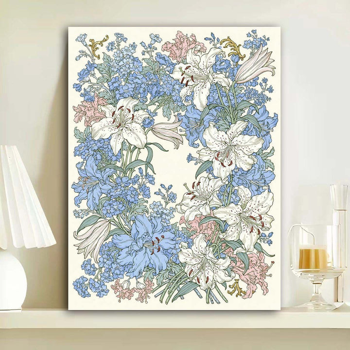 Botanische Blumenkunst Wandkunst Karnz