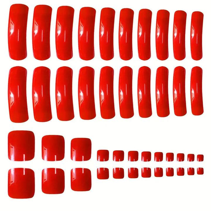Premium Glänzendes Press-On Nagelset Karnz