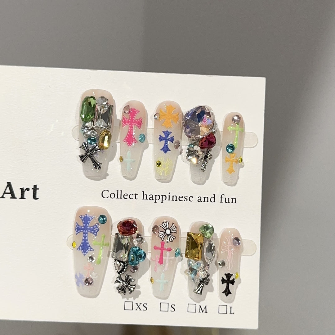 Künstlerisches Multi-Design Press-On Nagelset