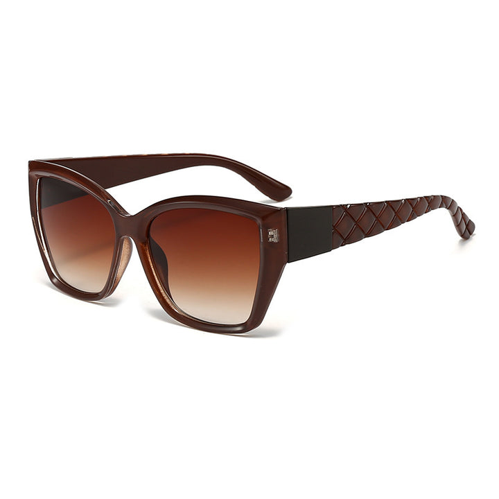 Damen Oversized Cat-Eye Sonnenbrille mit stylishen Akzenten Karnz