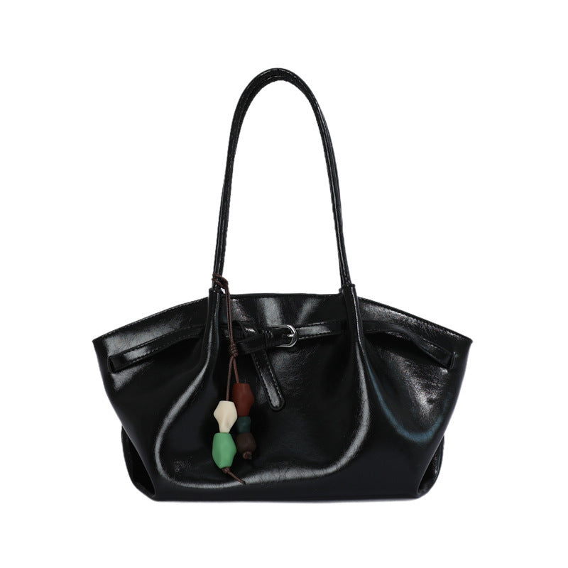 Schlanker minimalistischer Leder Tote Bag