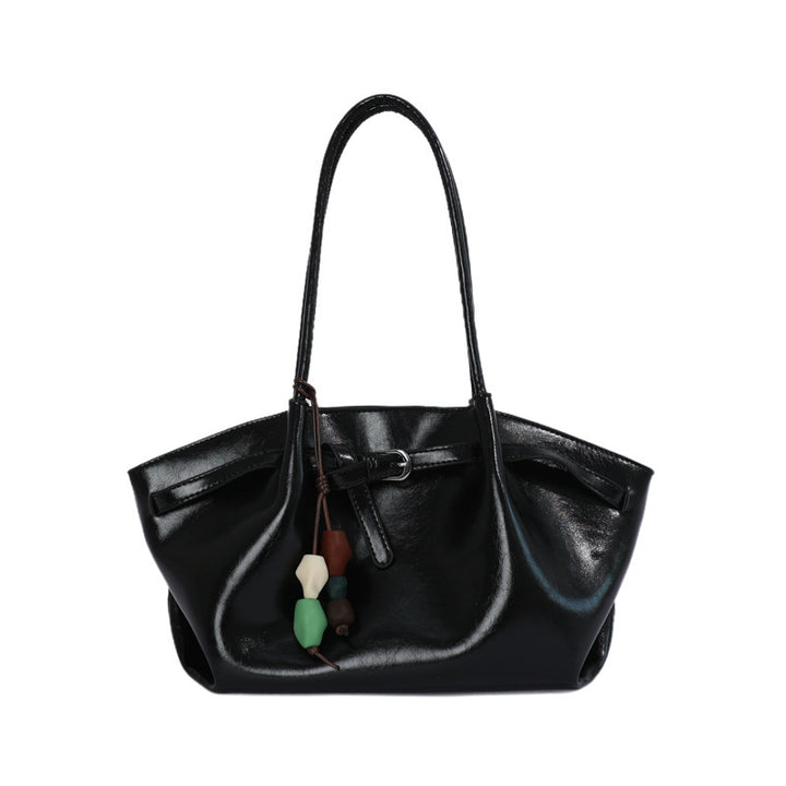 Schlanker minimalistischer Leder Tote Bag