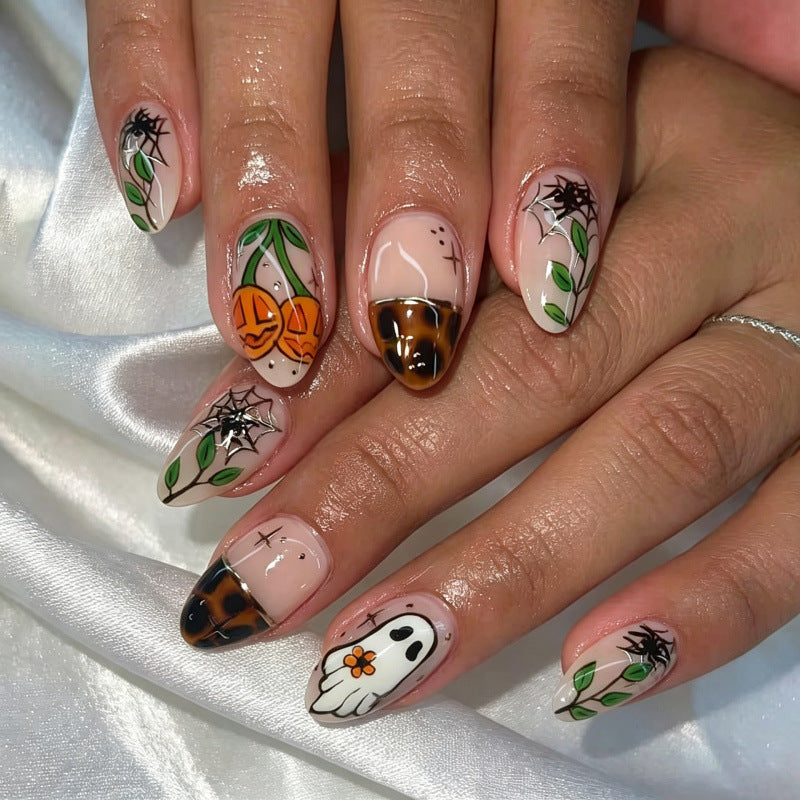 Spooky Halloween-Thema Press-On Nägel