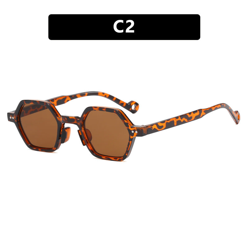 Damen hexagonale Sonnenbrille im modernen Design mit schützenden Gläsern Karnz