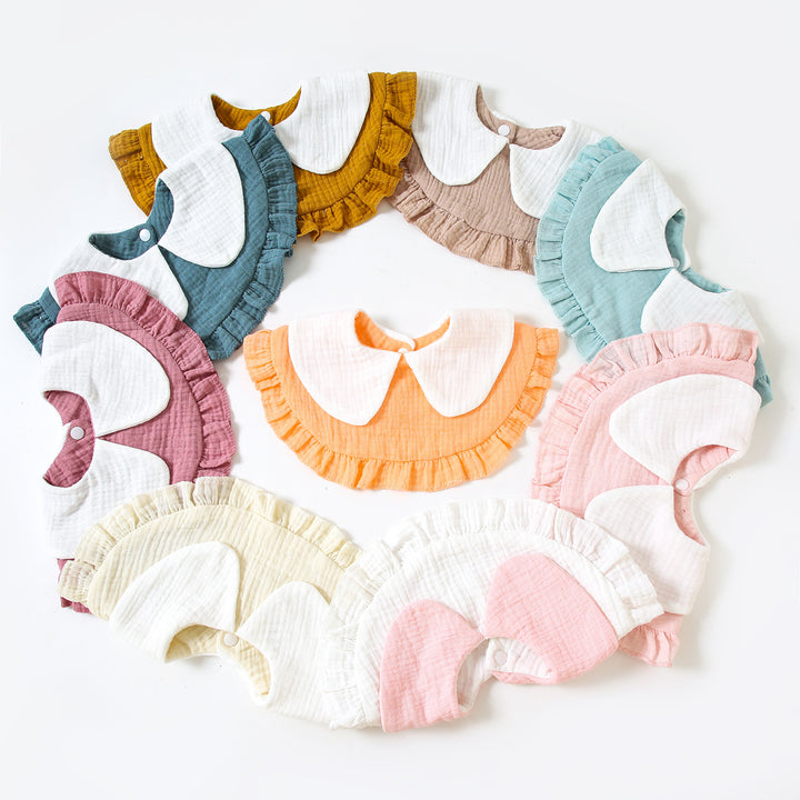 Rüschiges Musselin Baby Lätzchen Karnz